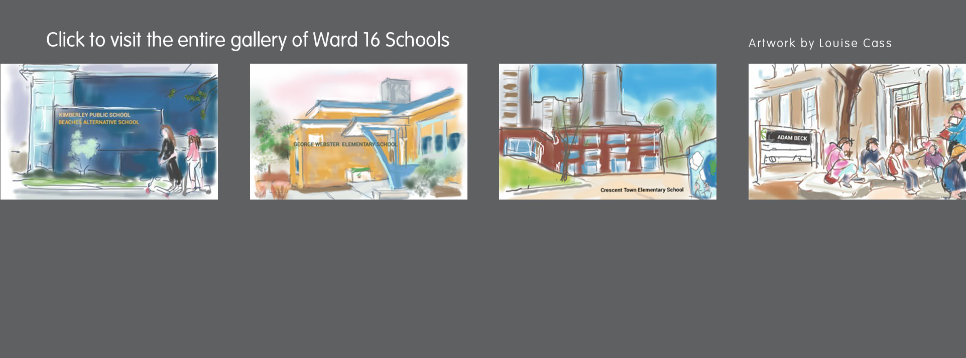 Sketches by Louise Cass of Ward 16 Schools